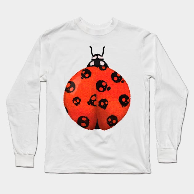 Death’s Head Ladybug Long Sleeve T-Shirt by Surplusweird